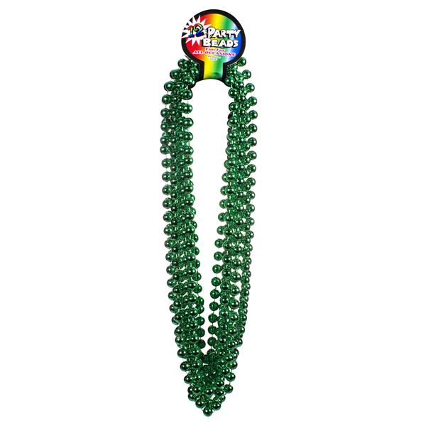 Green 33 Inch 12mm Beaded Necklaces