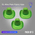 Green EL Wire Light Up Plain Fabric Cowboy Hats - 3 | PartyGlowz