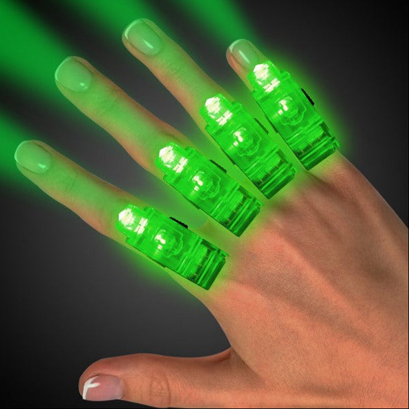 Green LED Finger Light Rings