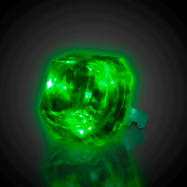 Green LED Flashing Diamond Ring