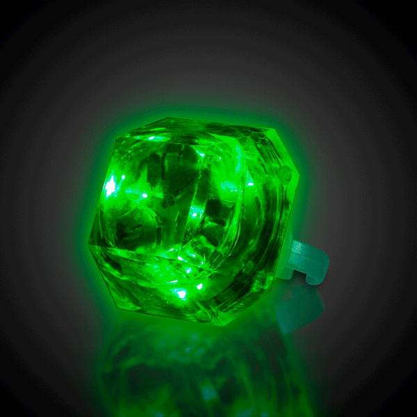 Green LED Flashing Diamond Ring