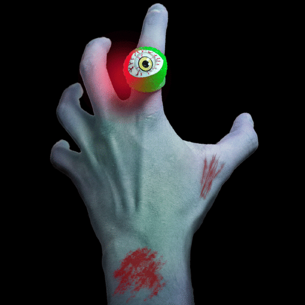 LED Flashing Eyeball Ring - Green
