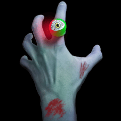 LED Flashing Eyeball Ring - Green