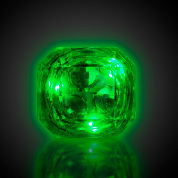 Green LED Light Up Diamond Ring