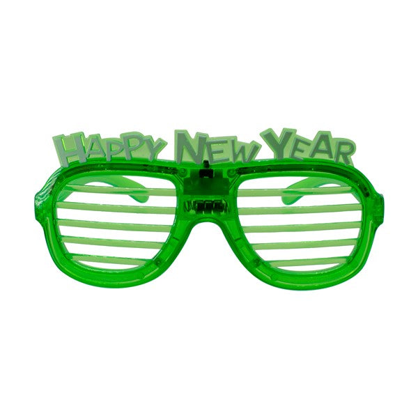 Green LED New Year Slotted Shades