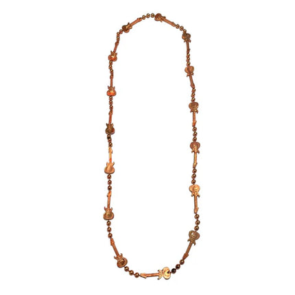 Guitar Beaded 36 Inch Necklace - 6 Assorted Colors
