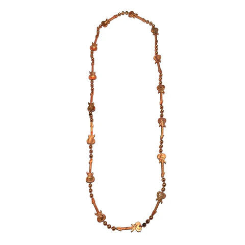 Guitar Beaded 36 Inch Necklace - 6 Assorted Colors