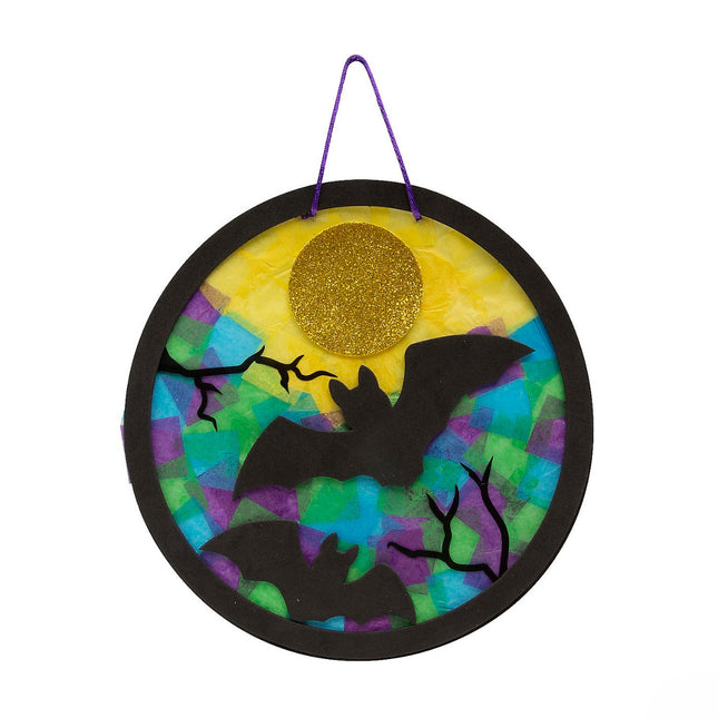 Halloween Bat Tissue Acetate Sign Craft Kit - Makes 12