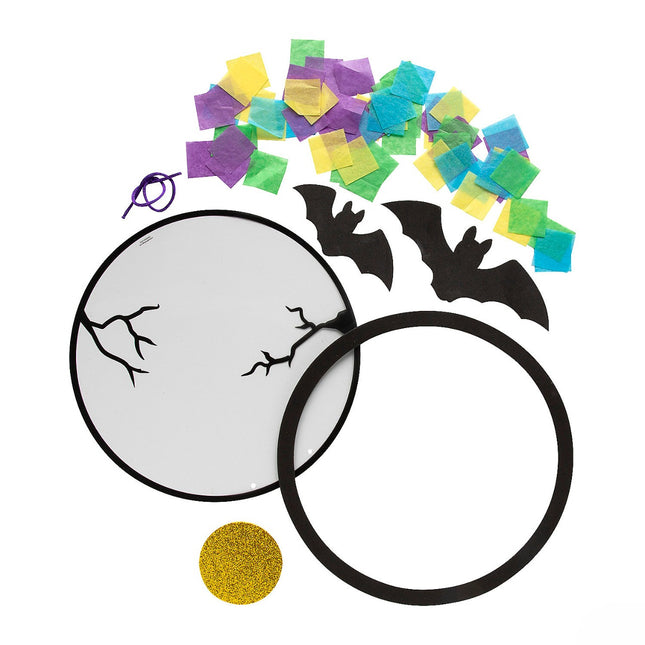 Halloween Bat Tissue Acetate Sign Craft Kit - Makes 12