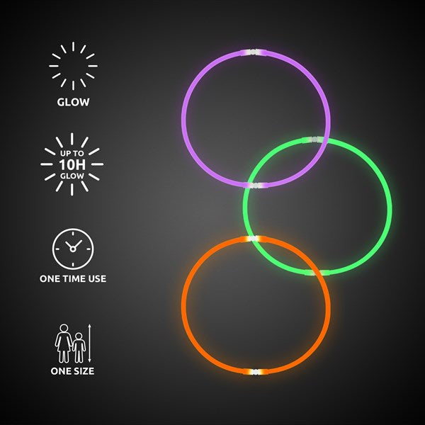 Halloween 22 Inch Glow Necklaces Retail Counter Display - Pack of 48