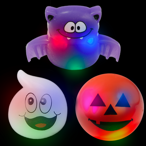 Halloween Ghouls Light Up Rings - Assorted Shapes & Colors
