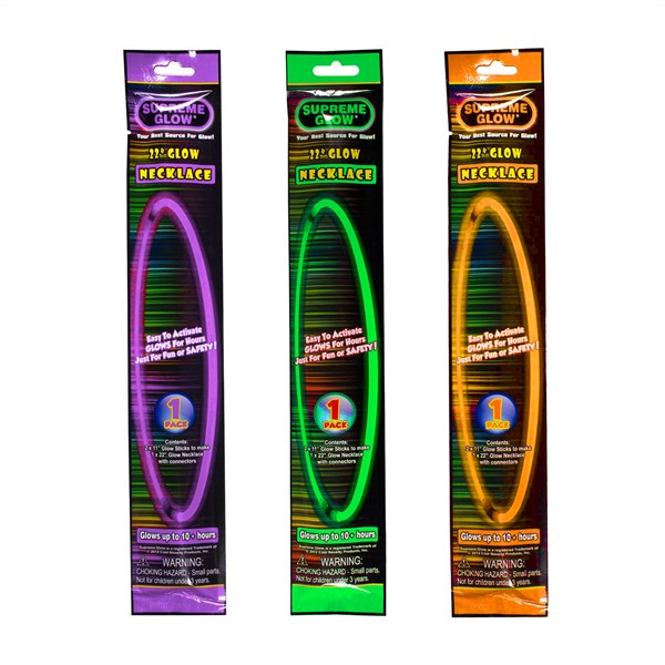 Halloween Glow Stick Necklaces Retail Counter Display - Pack of 48