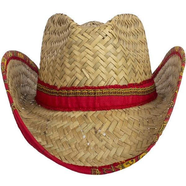Handmade Bandana-Trimmed Cowboy Hat