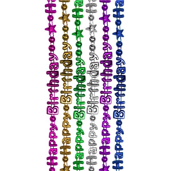 Happy Birthday Beaded Necklaces