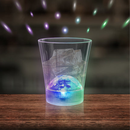 LED Disco Ball Rocks Glass - 8 oz