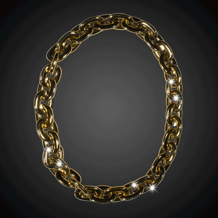 LED Gold Chain Link Necklace
