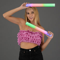 LED Light Up 18 Inch Multicolor Foam Stick Baton