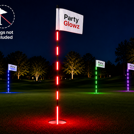 LED Light Up 6.5 ft Night Golf Putting Flag Sticks