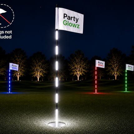 LED Light Up 6.5 ft Night Golf Putting Flag Sticks