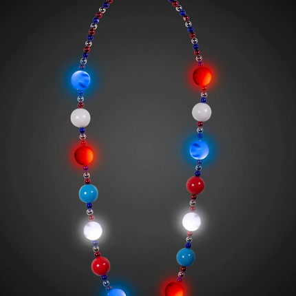 LED Patriotic Beads Necklace