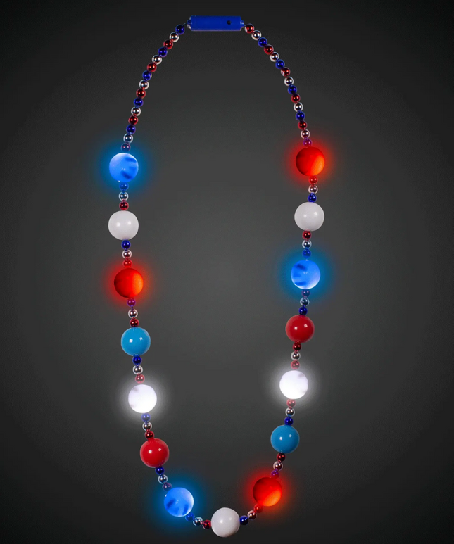 LED Patriotic Beads Necklace