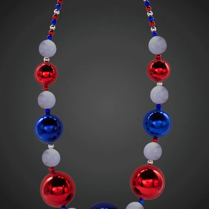 LED Light Up Patriotic Jumbo Bead Necklace