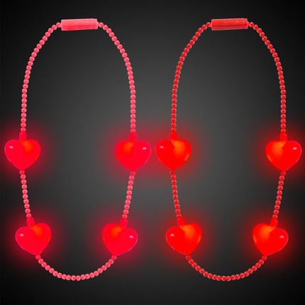 LED red heart necklace
