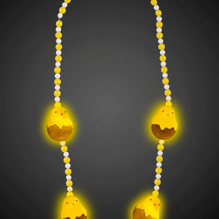 LED Light Up Easter Chicks Bead Necklace