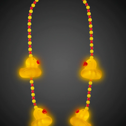 LED Yellow Ducks Bead Necklace