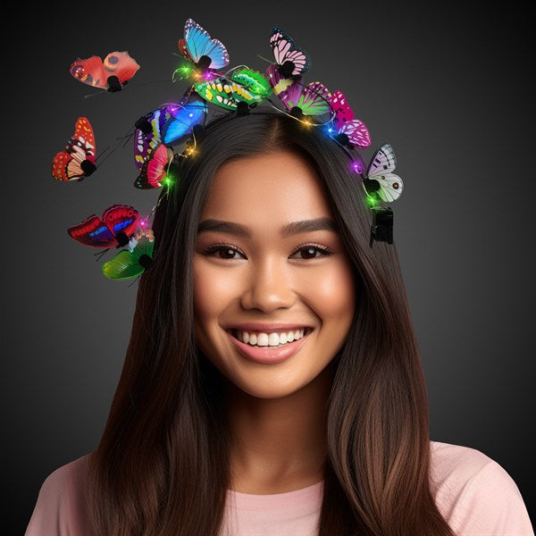 LED Light Up Butterfly Headband