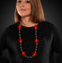 LED Red, Green & Silver Bead Necklace