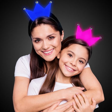 LED Assorted Crown Headbands - Pack of 12