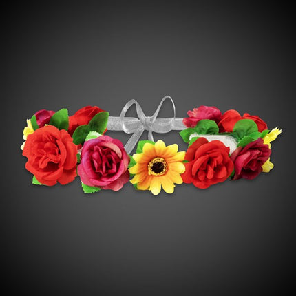 LED Assorted Flowers Halo Crown Headband
