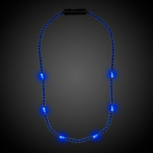 LED Blue 30 Inch Beaded Necklace