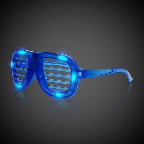 LED Blue Slotted Glasses