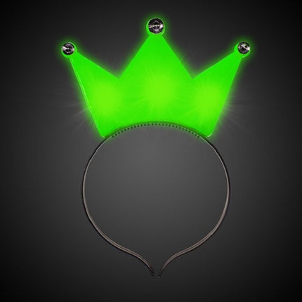 LED Crown Headbands - Assorted Pack of 12