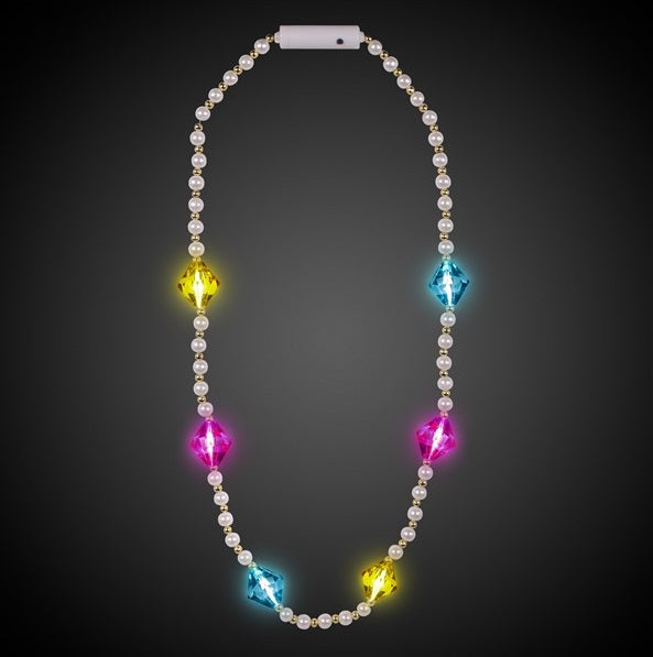 LED Disco Diamonds Bead Necklace