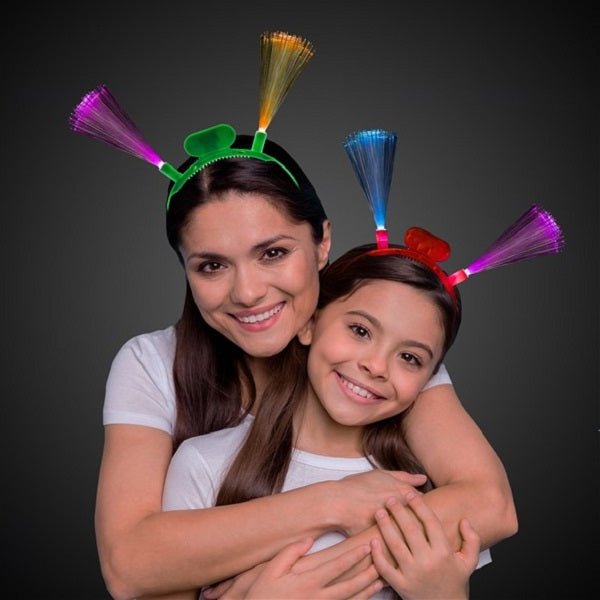 LED Fiber Optic Headbands - Assorted Colors