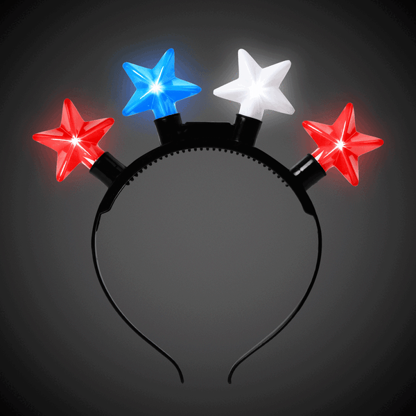 LED Flashing Patriotic Stars Headband