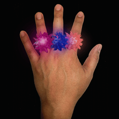 LED Flashing Porcupine Rings