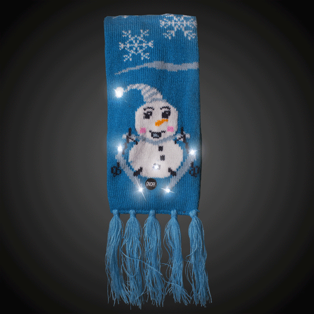 LED Flashing Snowflake Scarf