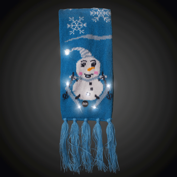 LED Flashing Snowflake Scarf