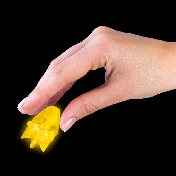 LED Light Up Flashing Yellow Spike Rings