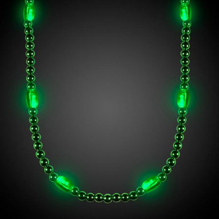 LED Green 30 Inch Beaded Necklace