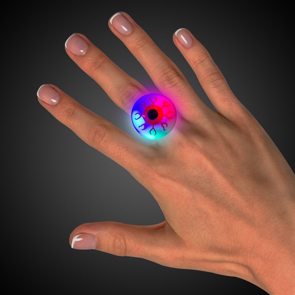 LED Light Up Jelly Eyeball Rings - Assorted
