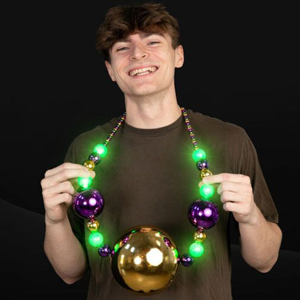 LED Light Up Big Ball Bead 50 Inches Necklace