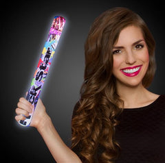 LED Light Up Flashing 16 Inch Rock Star Theme Foam Stick