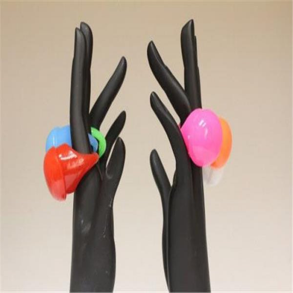 LED Light Up Flashing Assorted Jelly Rings - Pack of 24