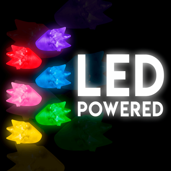 LED Light Up Flashing Assorted Spike Rings