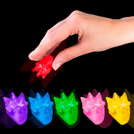 LED Light Up Flashing Assorted Spike Rings